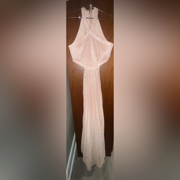 BCBMAXAZRIA Metallic Evening Gown in Bare Pink brand new with tag - Picture 7 of 7